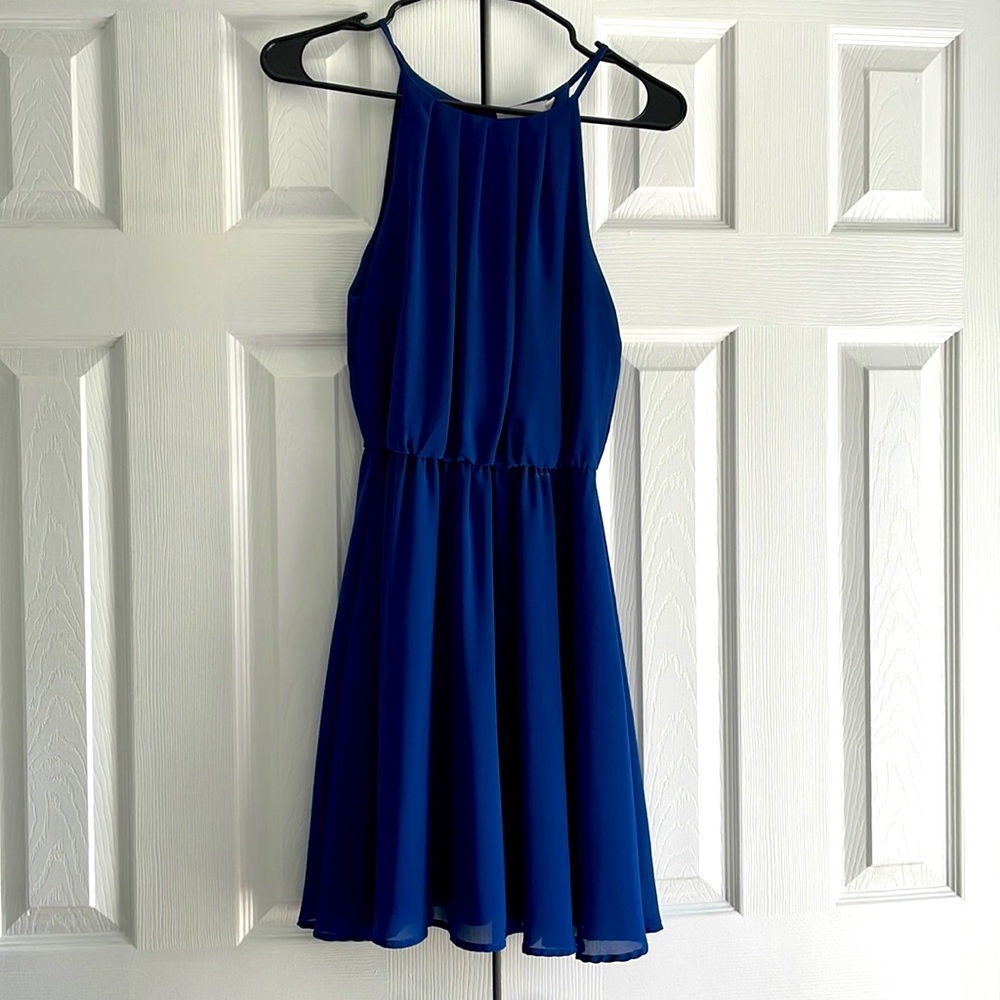 Blue dress perfect as wedding guest